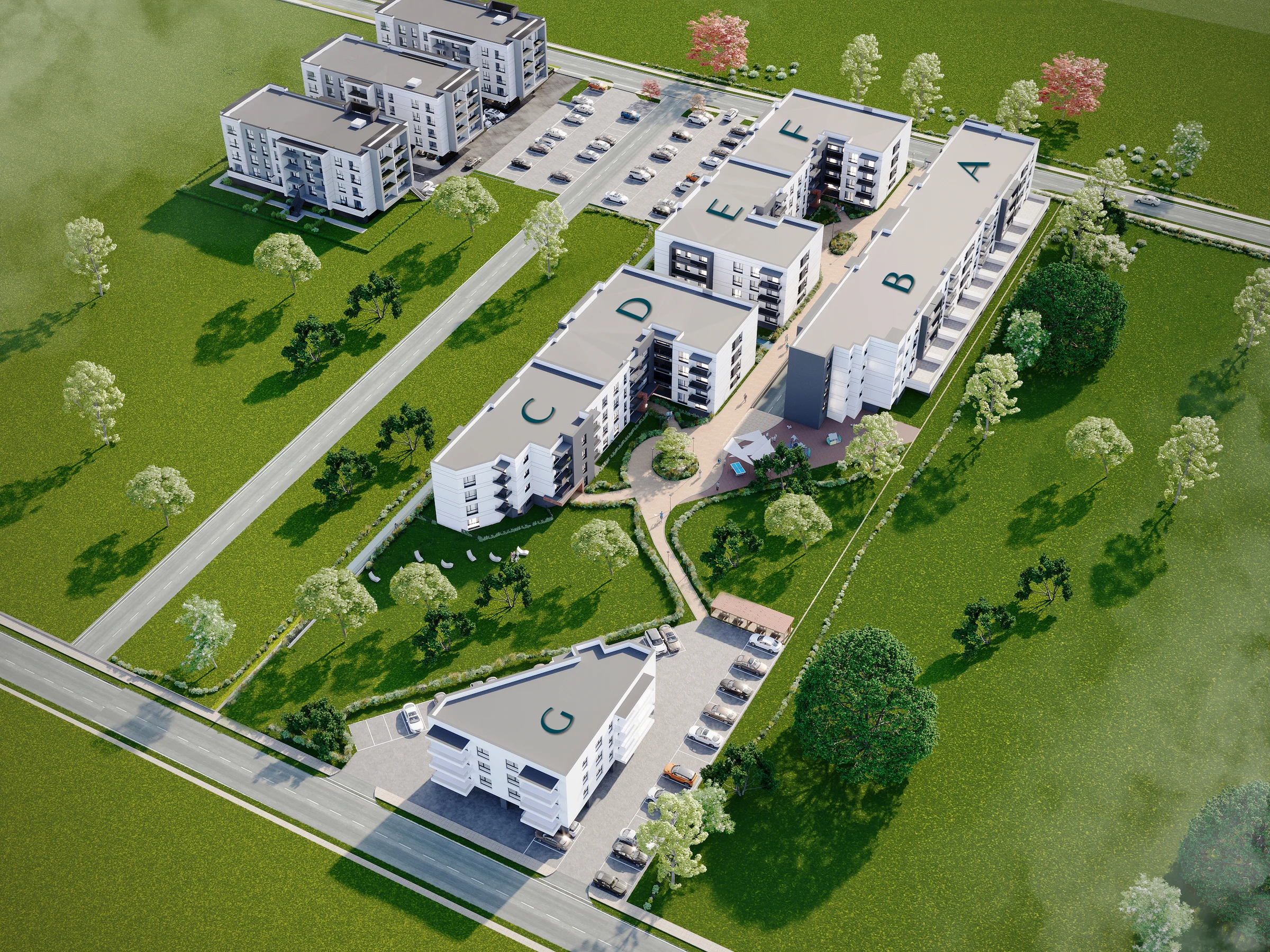 Plan aerian al clădirilor EVIA